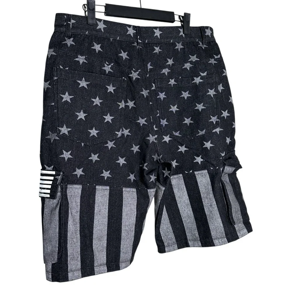 Vintage graphic denim shorts